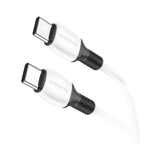USB Шнур Borofone BX84 60W (20V/3A) Type-C на Type-C, Білий