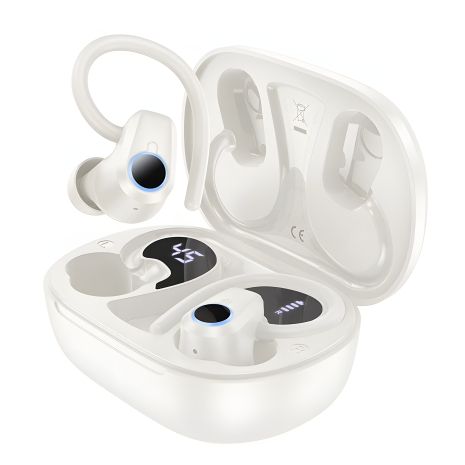 Безпровідні навушники HOCO EQ8 Pure joy in-ear true wireless BT5.3 headset, 40mAh, 500mAh, 7h, Milky White