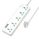 Удлинитель зарядный сетевой Hoco AC13A 1m с 3 USB/Type-C, 5 розеток белый