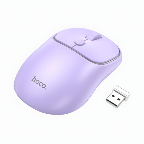 Бездротова миша HOCO GM25 | BT5.2/2.4G, 800/1200/1600 DPI | фіолетова