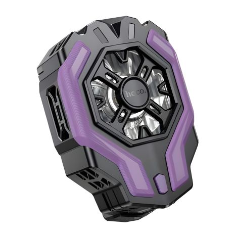 Мобильный вентилятор HOCO GM26 Hydraulic silent |4.5-7 inch, 6000RPM, Type-C, ABS+aluminium| Black + кабель