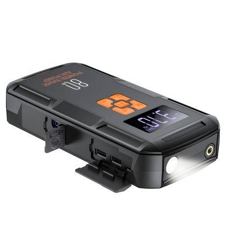 Мобільна Батарея Універсальна Hoco QS2 Air Pump/Jump Starter (8000mAh) Чорний