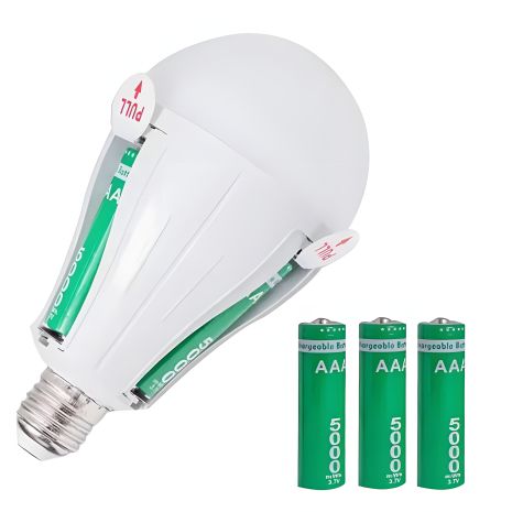 Автоматична аварійна LED лампа 30W на акумуляторах (E27/30W/3W від АКБ 3x18650/до 4 год/6800K)