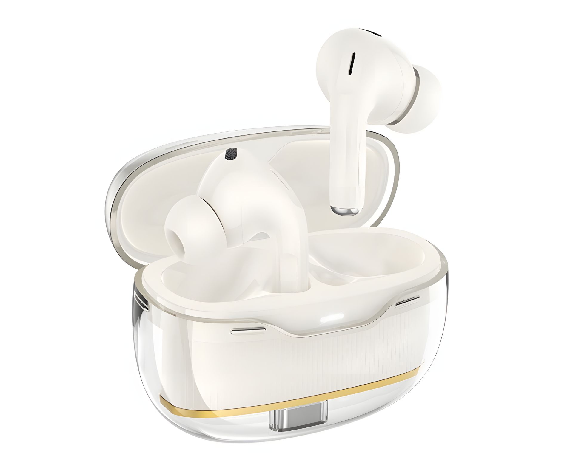 Бездротові вакуумні TWS навушники Hoco EW54 milky white Бездротові вакуумні TWS навушники Hoco EW54 milky white