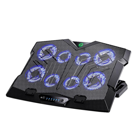 Підставка для ноутбука з охолодженням Hoco GM27 | 8fans, 6 level, up to 17 inches | Black