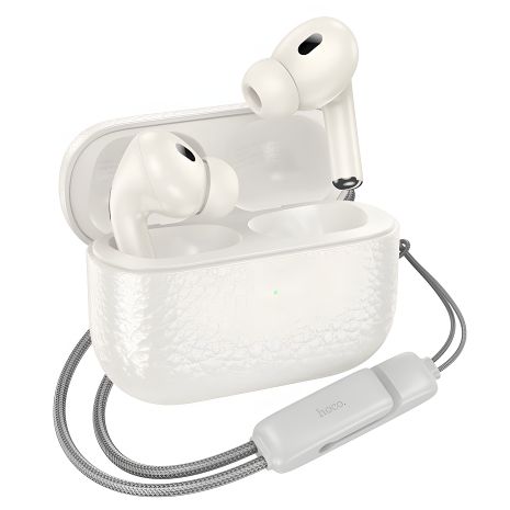 Бездротові TWS навушники Hoco EQ9, вакуумні, BT 5.3, 40mAh, 300mAh, 7 годин, кольору milky white Бездротові TWS навушники Hoco EQ9, вакуумні, BT 5.3, 40mAh, 300mAh, 7 годин, кольору milky white