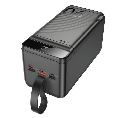 HOCO J123D Powerbank (Micro-USB/Type-C/iPhone, PD 20W/3USB QC3.0 22.5W/90000 mAh/LED) Black
