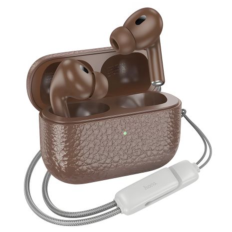 Вакуумні бездротові навушники Hoco EQ9 TWS brown