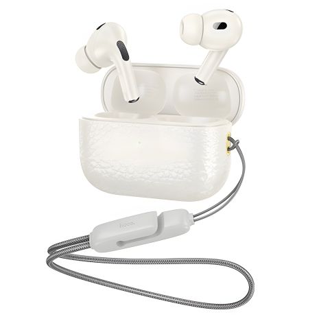 Безпровідні вакуумні навушники HOCO Duke EQ9 Plus, true wireless, ANC, Noise Reduction, BT 5.3, 40mAh, 300mAh, 7h, 28h, milky white