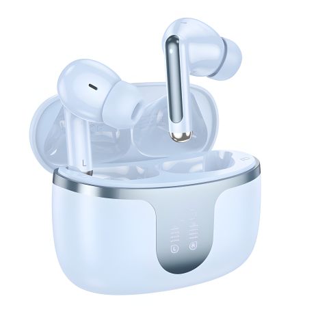 Бездротові TWS навушники Hoco EQ10, вакуумні, BT5.3, 40mAh, 300mAh, 7h, сині