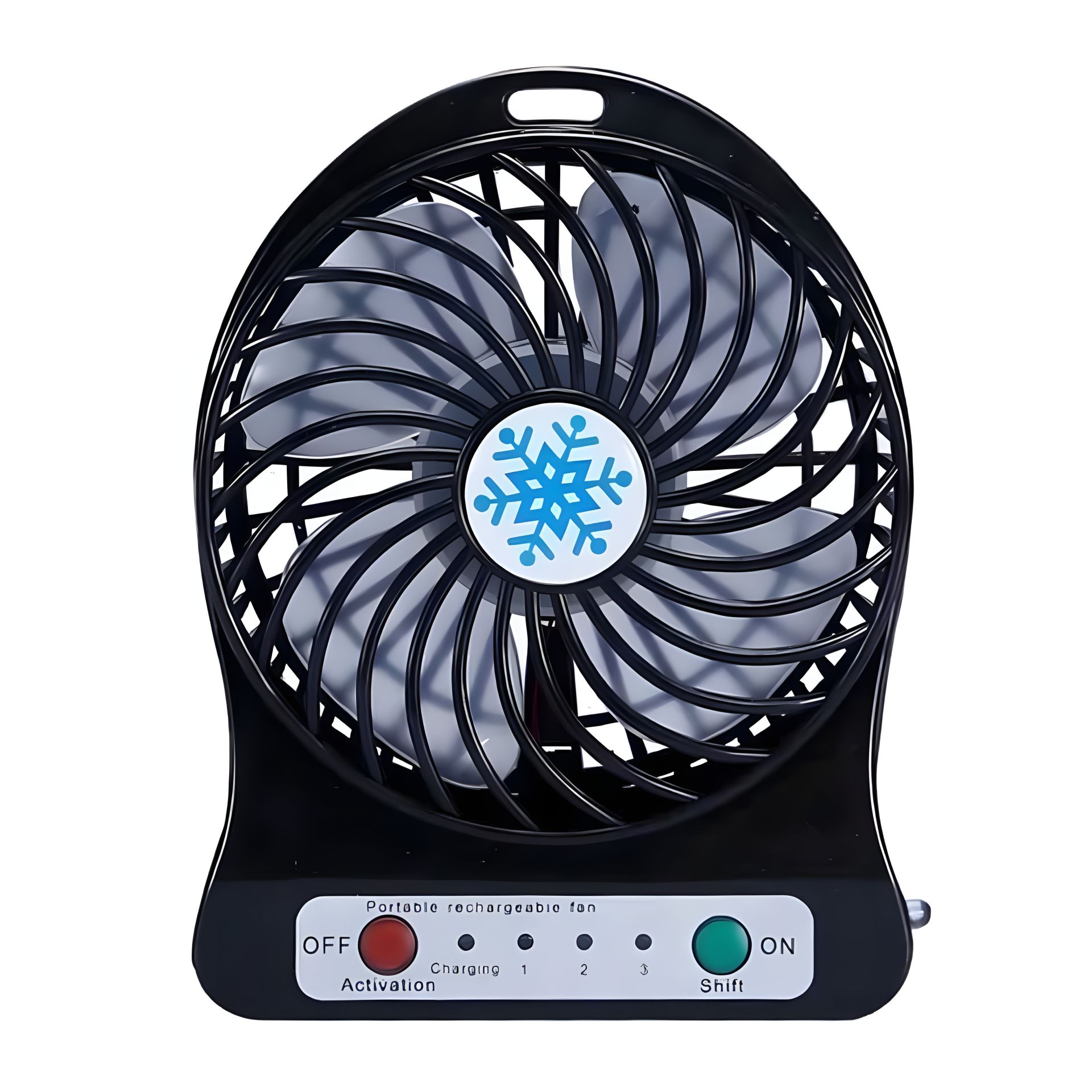 Портативний вентилятор DAC-V1 Mini fan, 4W, USB, 18650, 3 швидкості, ліхтарик, Чорний Портативний вентилятор DAC-V1 Mini fan, 4W, USB, 18650, 3 швидкості, ліхтарик, Чорний