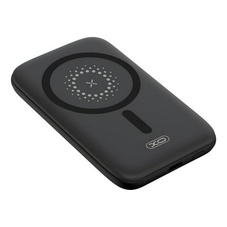 Черный XO PR153 PD20W Магнитный беспроводной Повербанк 15W Type-C 5000 мАч