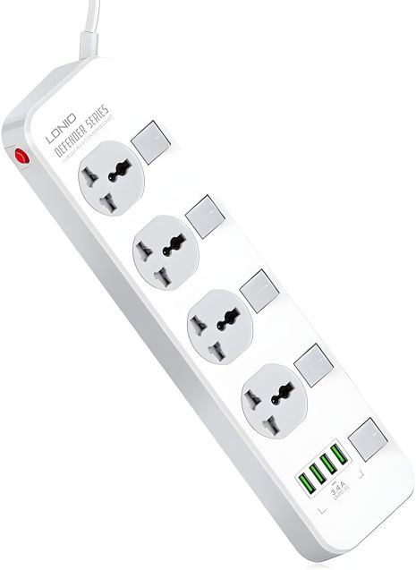 Подовжувач зарядний пристрій Ldnio SC4408EU (4 USB, 4 розетки, 2m, 4 Sockets, 3.4A, білий) Подовжувач зарядний пристрій Ldnio SC4408EU (4 USB, 4 розетки, 2m, 4 Sockets, 3.4A, білий)