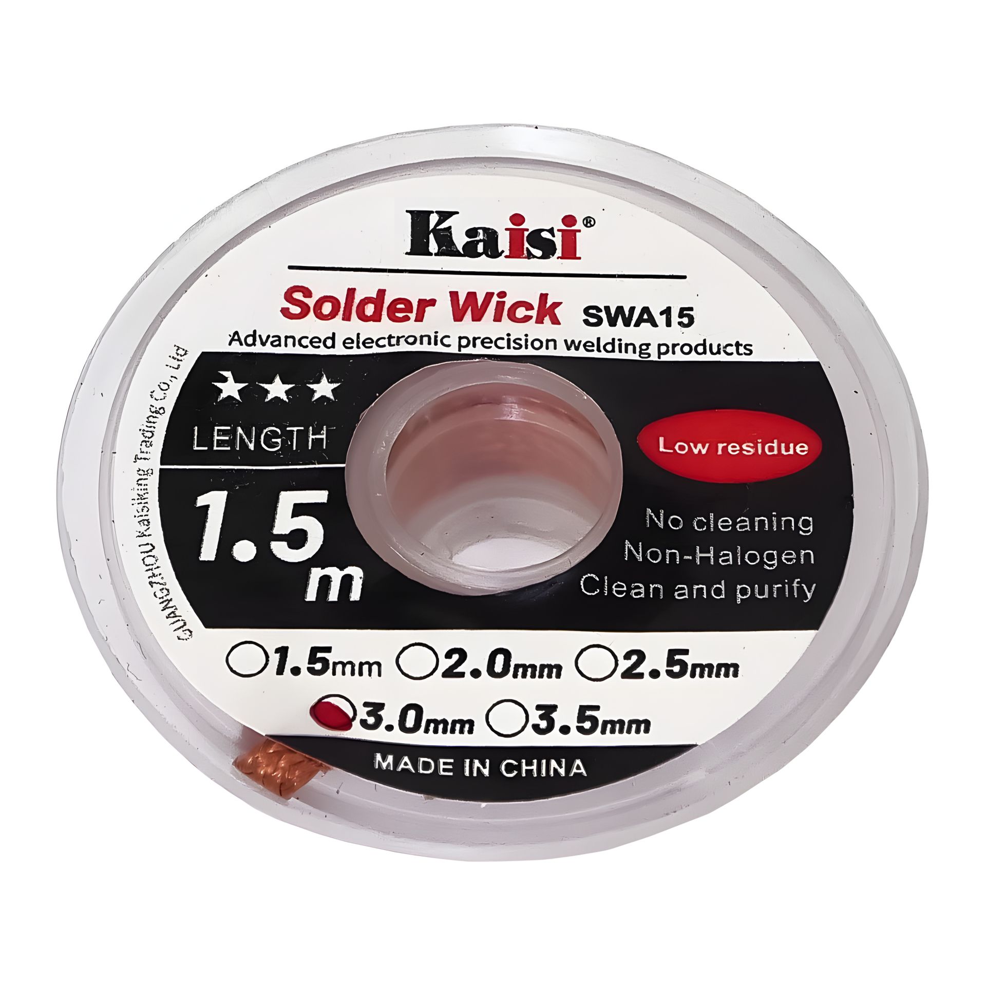 Припою очищувач Kaisi 3015 (3mm x 1.5m) Припою очищувач Kaisi 3015 (3mm x 1.5m)
