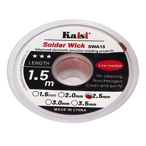 Припою очищувач Kaisi 2515 (2.5mm x 1.5m) Припою очищувач Kaisi 2515 (2.5mm x 1.5m)