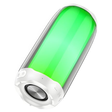 Біла бездротова колонка Hoco HC8 зі світломузикою (TWS, BT5.0, TF, FM, USB, AUX, 10W, 1800mAh, 4h) Біла бездротова колонка Hoco HC8 зі світломузикою (TWS, BT5.0, TF, FM, USB, AUX, 10W, 1800mAh, 4h)