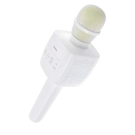 Білий караоке-мікрофон колонка Hoco BK5 бездротовий Білий караоке-мікрофон колонка Hoco BK5 бездротовий