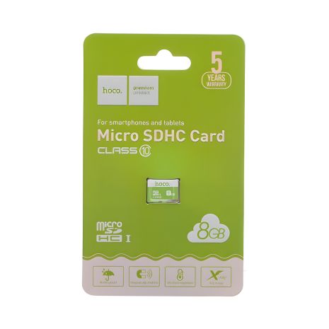 MicroSDHC 8gb Class 10 карта памяти Hoco, Зелёный