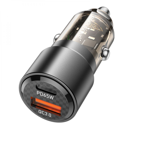 Авто Зарядное Устройство Borofone BZ20A Smart 83W dual port PD65W+QC3.0 Черный Авто Зарядное Устройство Borofone BZ20A Smart 83W dual port PD65W+QC3.0 Черный