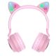 Наушники накладные беспроводные Hoco W27 Cat ear розовые