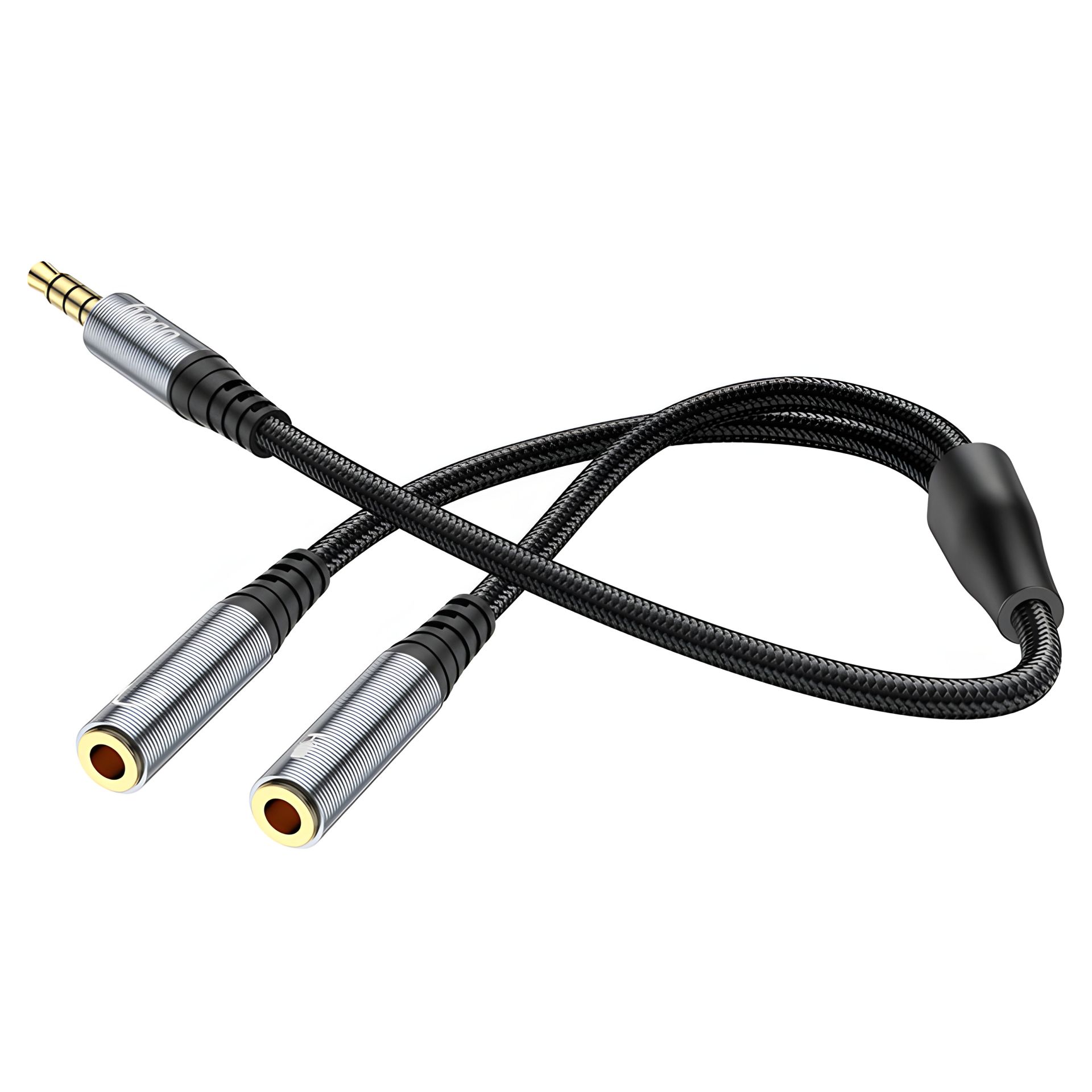 Адаптер перехідник Hoco UPA21 / штекер 3.5 (4pin звук+мікрофон) на роз'єм 2*3.5 (3pin звук + 3pin мікрофон) Сірий Адаптер перехідник Hoco UPA21 / штекер 3.5 (4pin звук+мікрофон) на роз'єм 2*3.5 (3pin звук + 3pin мікрофон) Сірий