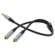 Перехідник адаптер Hoco UPA21 / штекер 3.5 (4pin звук+мікрофон) на роз'єм 2*3.5 (3pin звук + 3pin мікрофон) Сірий Перехідник адаптер Hoco UPA21 / штекер 3.5 (4pin звук+мікрофон) на роз'єм 2*3.5 (3pin звук + 3pin мікрофон) Сірий