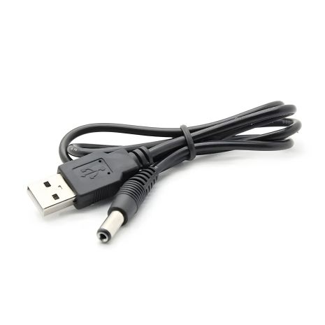 Кабель USB роутера DC 5.5x2.1 1m чорний