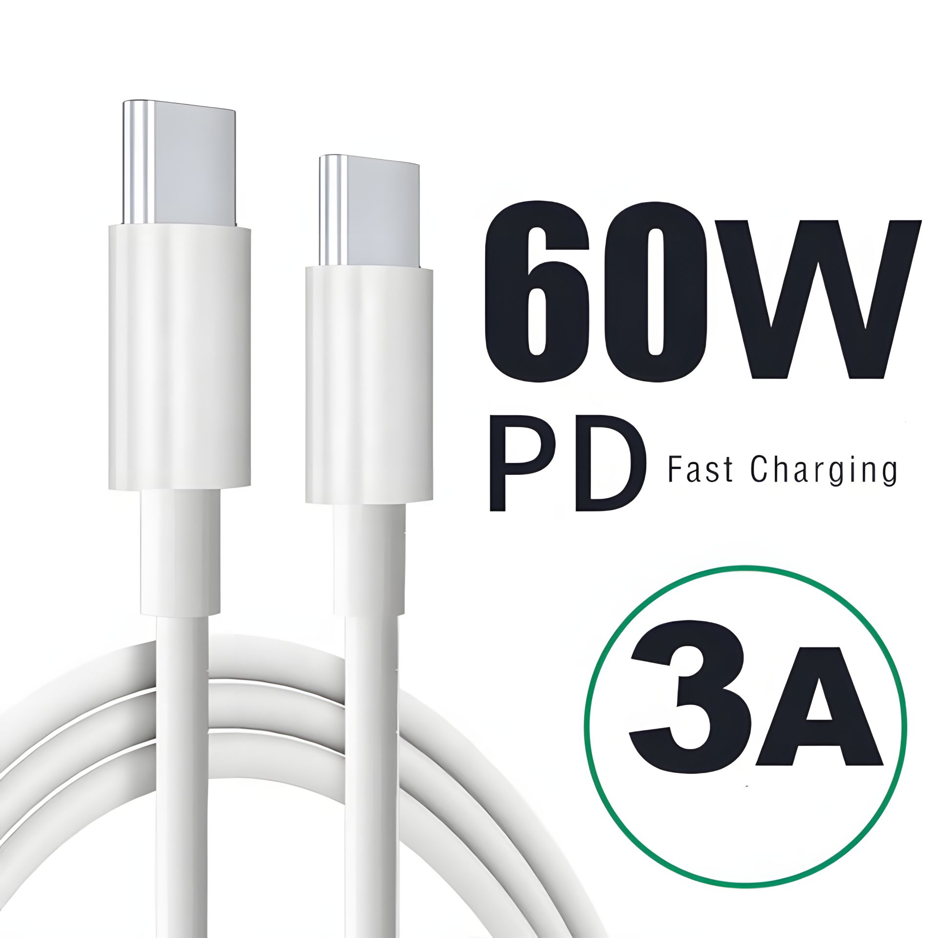 Белый кабель Hoco X96 Type-C to Type-C PD 60Вт 1м Белый кабель Hoco X96 Type-C to Type-C PD 60Вт 1м