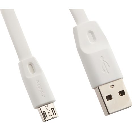 Белый USB к MicroUSB кабель Remax RC-001m 1m