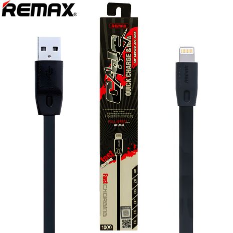 Черный USB к Lightning кабель Remax RC-001i 1m