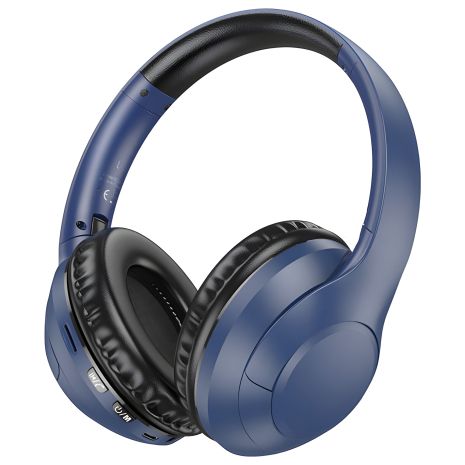 Borofone BO23 Повнорозмірні бездротові навушники BT5.3/AUX/TF, 20h сині