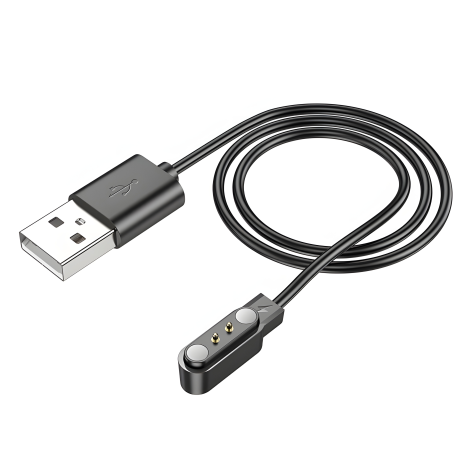Кабель USB для Borofone BD5 смарт годинника магнітний чорний