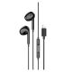 Max вкладыши наушники проводные Hoco M111 с микрофоном Lightning черные