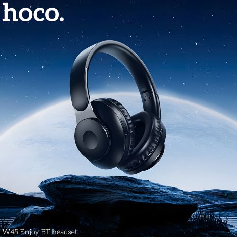Беспроводные полноразмерные наушники Hoco W45 |BT5.3/AUX, 46h| черные