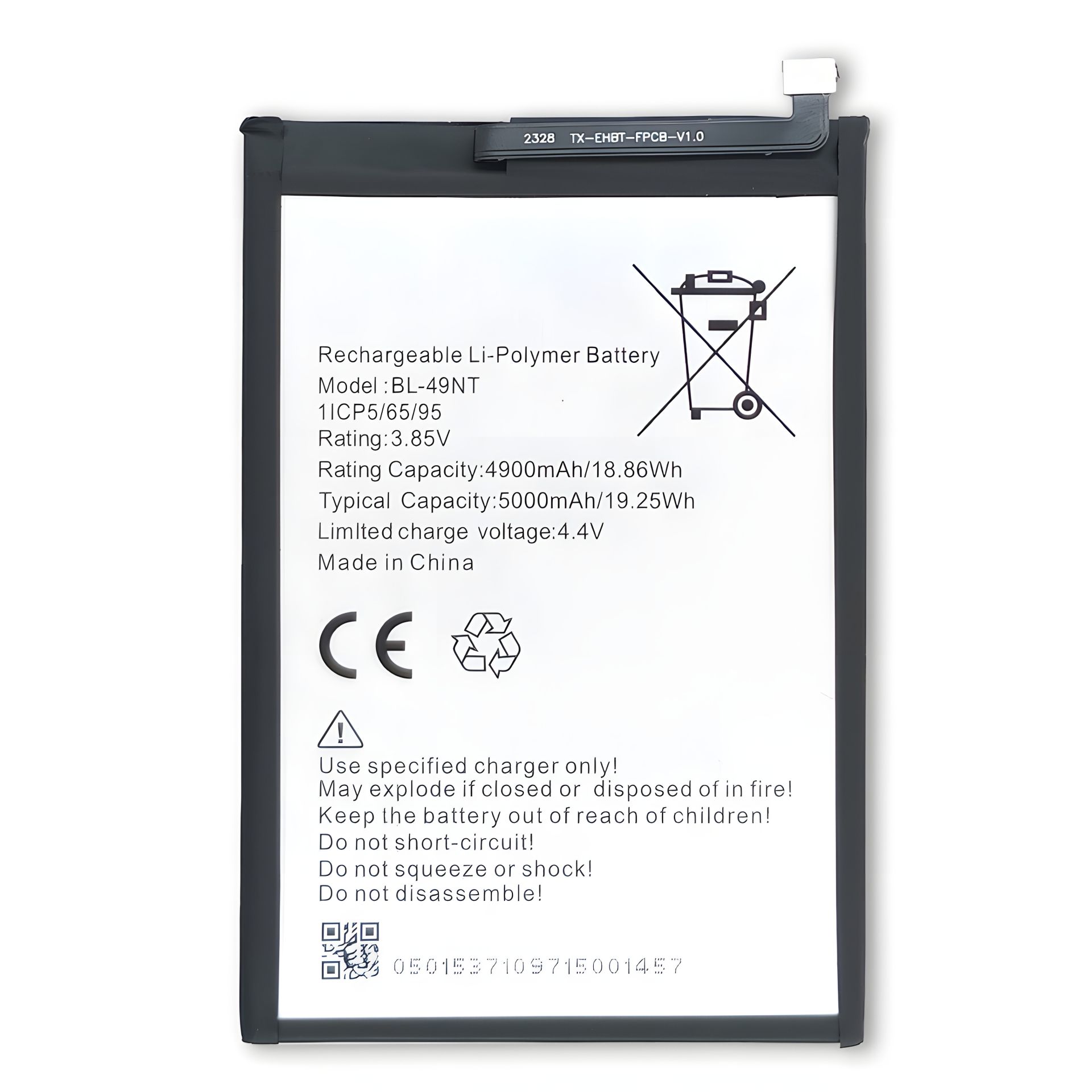 Акумулятор Tecno BL-49NT для Pop 7, Pop 7 Pro, Spark Go 2023, Original PRC, 12 міс. гарантії Акумулятор Tecno BL-49NT для Pop 7, Pop 7 Pro, Spark Go 2023, Original PRC, 12 міс. гарантії