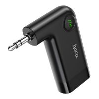 Адаптер Bluetooth Hoco E53, автомобільний, BT5.0, 10m, AUX, call, mic, 10 hours, micro-USB, Black