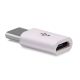 Білий перехідник MicroUSB(F) на Type-C(M)/адаптер