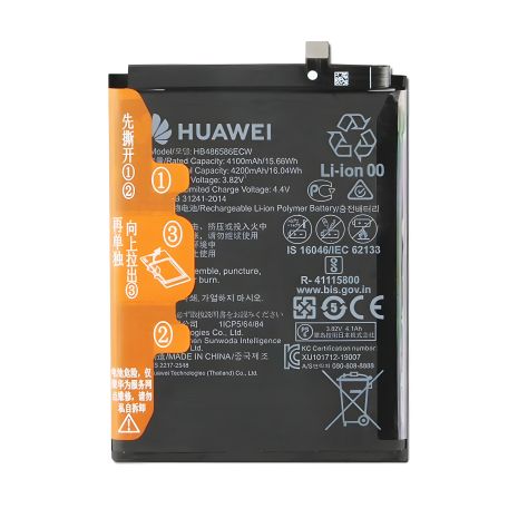 Huawei P40 Lite (JNY-LX1), Mate 30 акумулятор/Honor V30/Nova 6 SE/Nova 7i HB486586ECW 4000 mAh, гарантія 12 міс., оригінальний