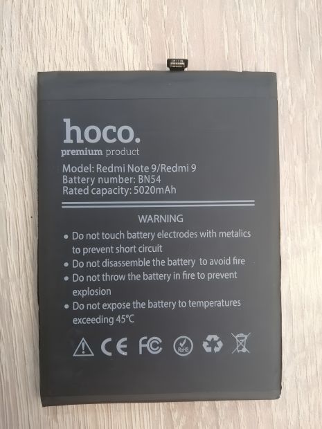 Акумулятор Xiaomi BN54 Hoco для Redmi Note 9/Redmi 9/Redmi 10X