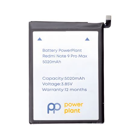 Акумулятор для PowerPlant Xiaomi Redmi Note 9 Pro Max (BN52) 5020mAh Акумулятор для PowerPlant Xiaomi Redmi Note 9 Pro Max (BN52) 5020mAh