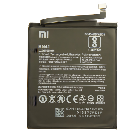 Батарея Xiaomi Redmi Note 4 (China Version, MediaTek, МТК) BN41 4100 mAh [Original PRC] 12 міс. гарантії