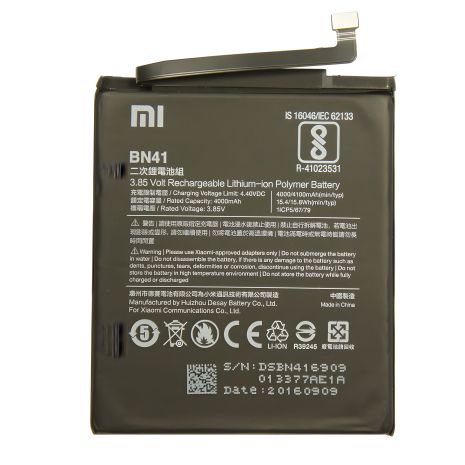 Для Xiaomi Redmi Note 4 (China Version, MediaTek, MTK) BN41 аккумулятор, 4100 mAh, оригинал PRC, гарантия 12 мес.