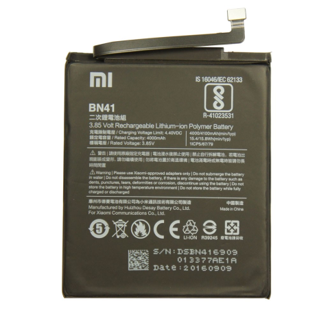 Акумулятор Xiaomi Redmi Note 4 (China Version, MediaTek, МТК) BN41 4100 mAh [Original PRC] 12 міс. гарантії