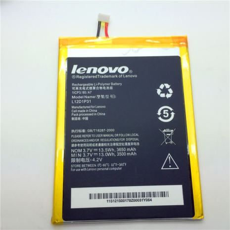 Акумулятор Lenovo L12D1P31/A3000 [Original] 12 міс. гарантії