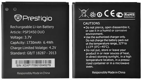 Prestigio 3450/MultiPhone 3450 DUO/PSP3450 Battery [Original PRC] 12 Months Warranty