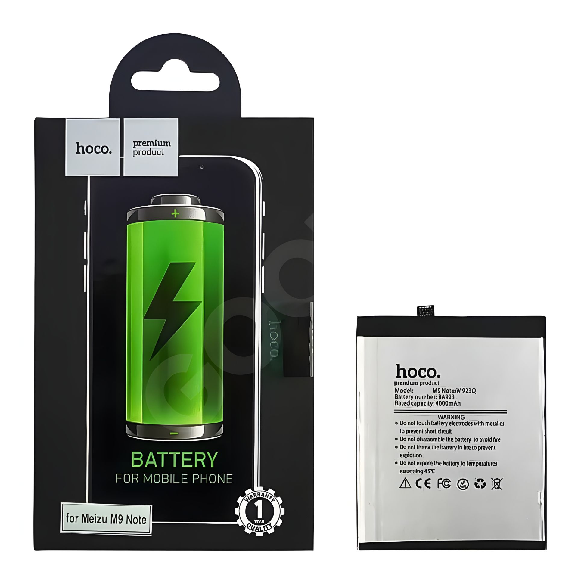 Аккумулятор Hoco Meizu BA923 M9 Note/ Note 9 Аккумулятор Hoco Meizu BA923 M9 Note/ Note 9