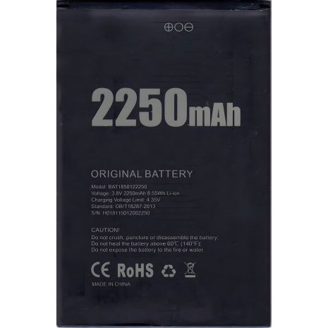 Doogee X11 Акумулятор (BAT1850122250) 2250mAh [Оригінал PRC] 12 міс. гарантії