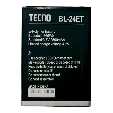 Акумулятор для Tecno POP 1 Pro / POP 2F (B1F) / F7 (BL-F3) 2500 mAh [Original] гарантія 12 міс.