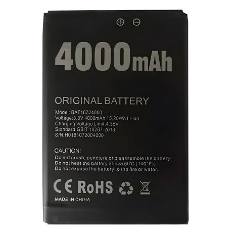 Doogee X70 Акумулятор (BAT18724000) 4000mAh [Оригінал PRC] 12 міс. гарантії