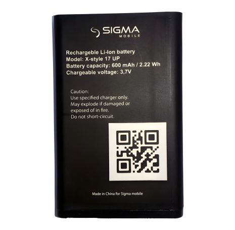 Sigma X-Style 17 UP Акумулятор [Original] гарантії 12 міс.